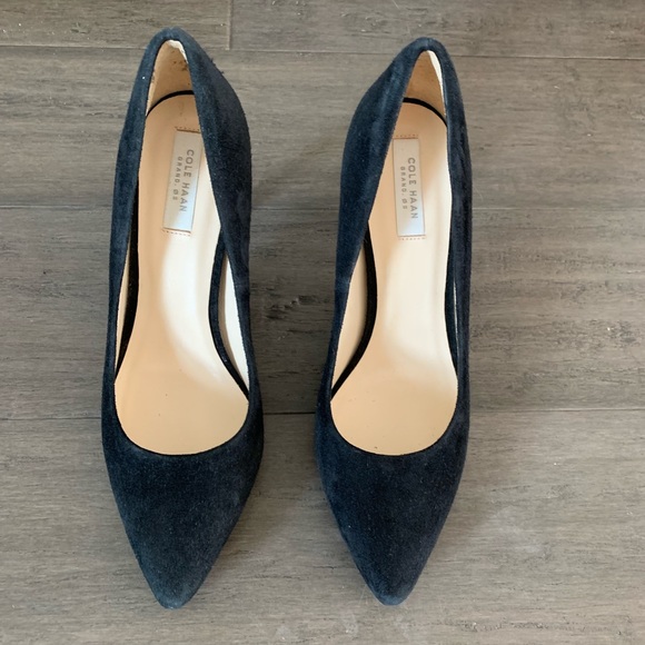 cole haan suede pumps